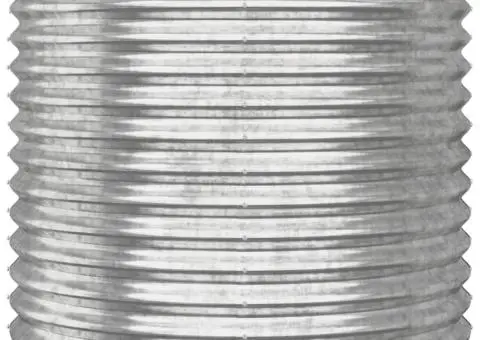 Jardinieră argintiu 80x80x68 cm oțel vopsit electrostatic - 3/4