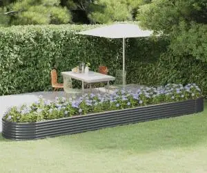 vidaXL Strat înălțat grădină 507x100x36 cm oțel vopsit electrostatic
