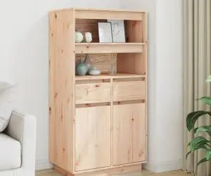 vidaXL Dulap înalt, 60x40x116,5 cm, lemn masiv de pin