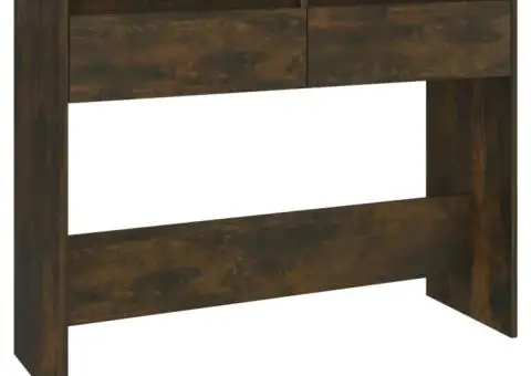 Masă consolă, stejar afumat, 100x35x76,5 cm, PAL - 2/5