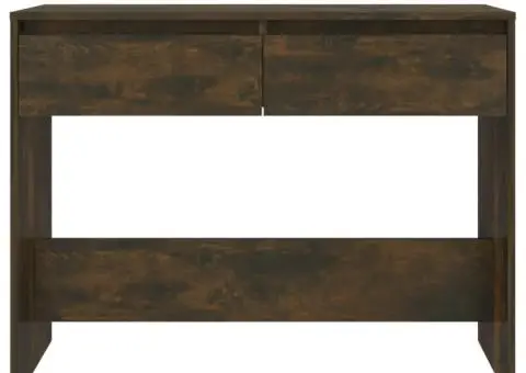 Masă consolă, stejar afumat, 100x35x76,5 cm, PAL - 5/5