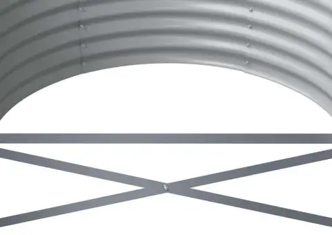 Strat înălțat grădină 620x80x36 cm oțel vopsit electrostatic - 5/5