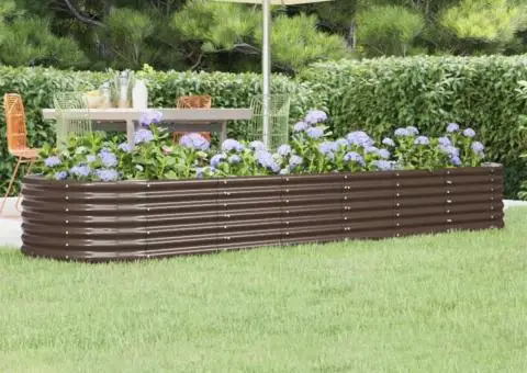 Strat înălțat grădină 296x80x36 cm oțel vopsit electrostatic - 1/5