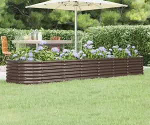 vidaXL Strat înălțat grădină 296x80x36 cm oțel vopsit electrostatic
