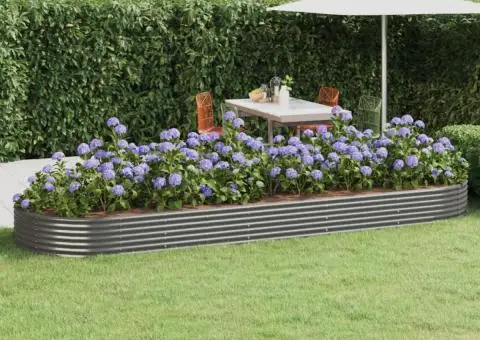 Strat înălțat grădină 450x140x36 cm oțel vopsit electrostatic - 1/5
