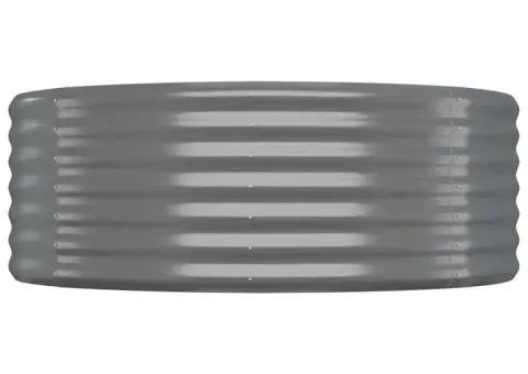 Jardinieră grădină gri 100x100x36 cm oțel vopsit electrostatic - 3/4