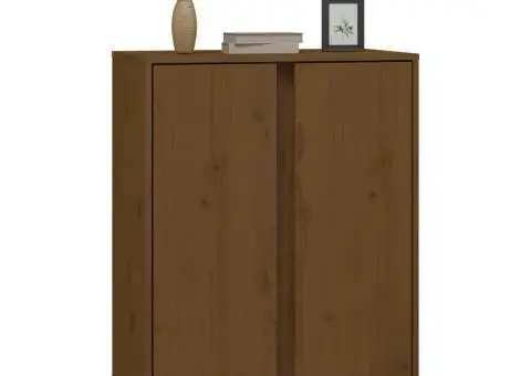 Servantă, maro miere, 60x35x80 cm, lemn masiv de pin - 4/5