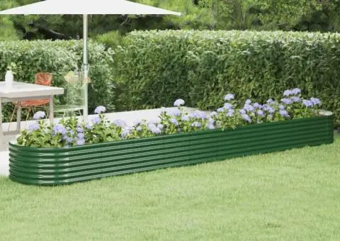 Strat înălțat grădină440x80x36 cm oțel vopsit electrostatic - 1/5