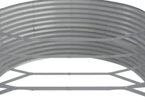 Jardinieră grădină gri 510x140x68 cm oțel vopsit electrostatic - 5/5