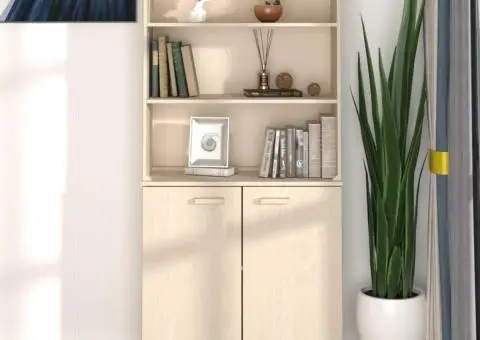 Dulap înalt „HAMAR”, maro miere, lemn masiv de pin - 1/5