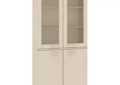 Dulap înalt „HAMAR”, maro miere, lemn masiv de pin - 2/5