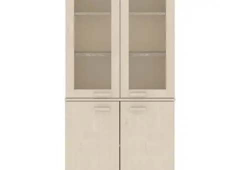 Dulap înalt „HAMAR”, maro miere, lemn masiv de pin - 3/5