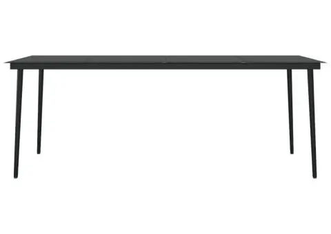 Set de mobilier pentru grădină, 7 piese, negru - 5/5