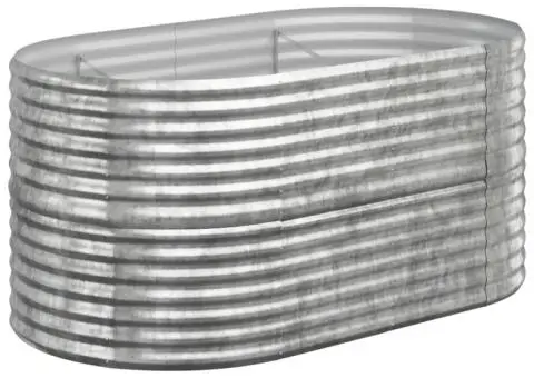 Strat înălțat grădină 152x80x68 cm oțel vopsit electrostatic - 2/5