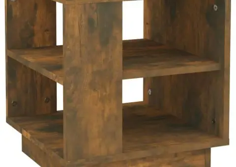 Măsuță de cafea, stejar fumuriu, 40x40x43 cm, lemn prelucrat - 2/5