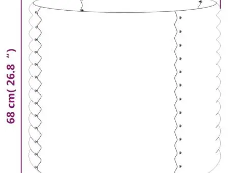 Jardinieră grădină maro 80x80x68 cm oțel vopsit electrostatic - 4/4