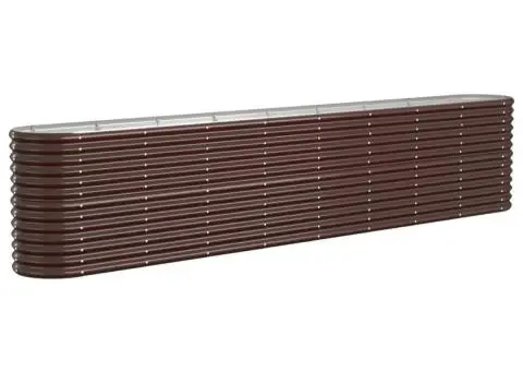 Strat înălțat grădină 332x40x68 cm oțel vopsit electrostatic - 2/5