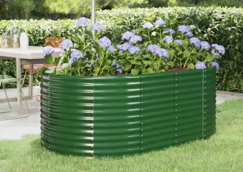 Strat înălțat grădină 175x100x68 cm oțel vopsit electrostatic - 1/5