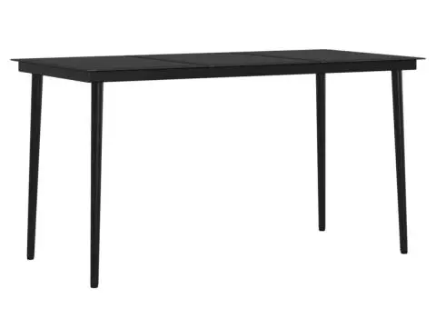 Set de servit masa pentru grădină, 5 piese, gri și negru - 5/5