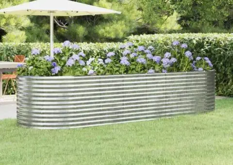 Strat înălțat grădină 322x100x68 cm oțel vopsit electrostatic - 1/5