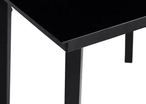 Masă de bucătărie de grădină, negru, 200x100x74 cm, oțel/sticlă - 5/5