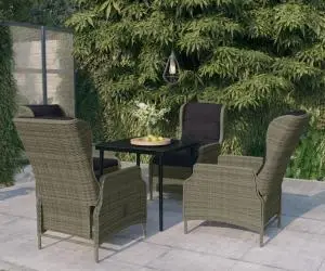 vidaXL Set mobilier de grădină, 5 piese, maro
