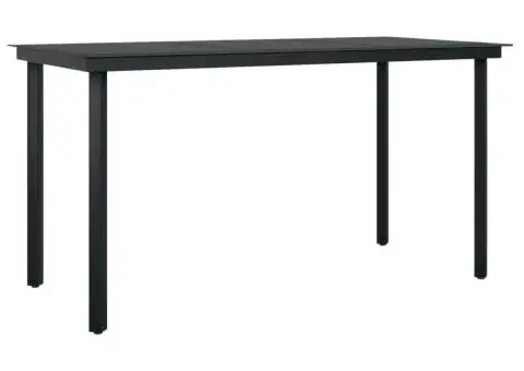 Set mobilier de grădină, 5 piese, maro și negru - 5/5