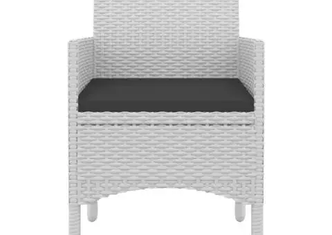 Set mobilier de grădină cu perne 5 piese poliratan & sticlă - 4/5