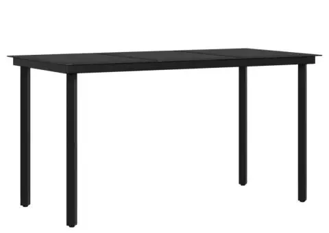 Set de servit masa pentru grădină, 5 piese, gri și negru - 5/5