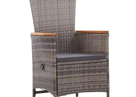 Set mobilier pentru grădină, cu perne, 7 piese, gri - 3/5