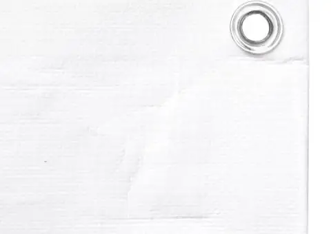 Prelată 260 g/m², alb, 6x10 m, HDPE - 4/5