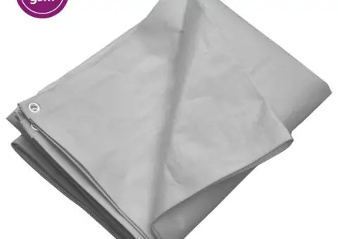 Prelată 260 g/m², gri, 4x4 m, HDPE - 1/5