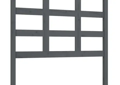 Tăblie de pat gri 95,5x4x100 cm Lemn masiv de pin - 2/5