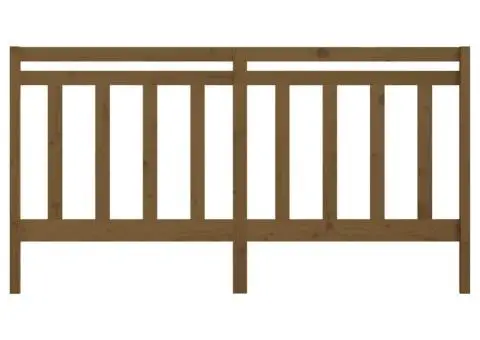 Tăblie de pat, maro miere, 206x4x100 cm, lemn masiv de pin - 4/5