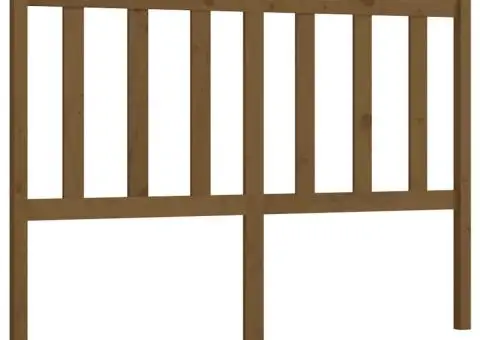 Tăblie de pat, maro miere, 156x4x100 cm, lemn masiv de pin - 2/5