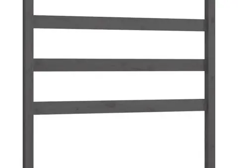 Tăblie de pat, gri, 106x4x100 cm, lemn masiv de pin - 2/5