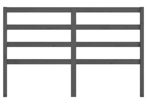 Tăblie de pat, gri, 166x4x100 cm, lemn masiv de pin - 4/5