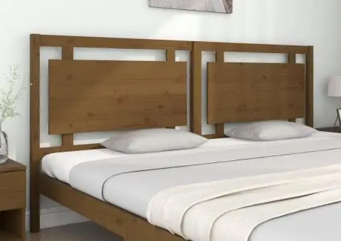 Tăblie de pat, maro miere, 205,5x4x100 cm, lemn masiv de pin - 3/5