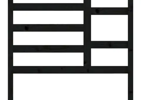 Tăblie de pat, negru, 106x4x104 cm, lemn masiv de pin - 4/5