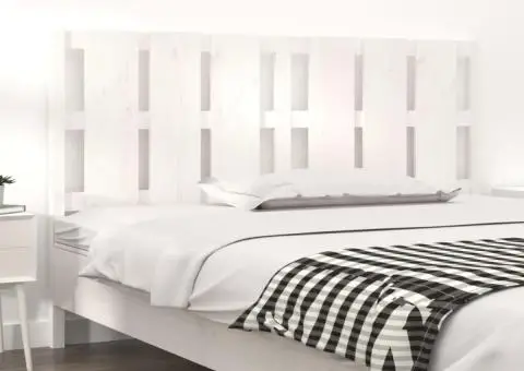 Tăblie de pat, 185,5x4x100 cm, lemn masiv de pin - 1/5