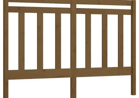 Tăblie de pat, maro miere, 141x4x100 cm, lemn masiv de pin - 2/5