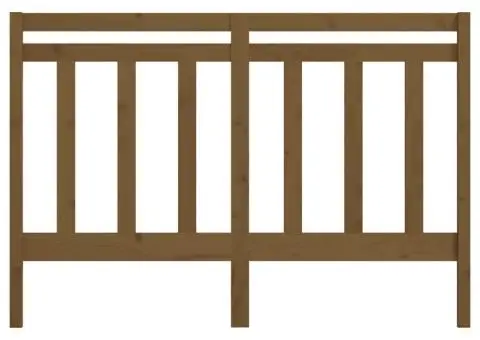 Tăblie de pat, maro miere, 126x4x100 cm, lemn masiv de pin - 4/5