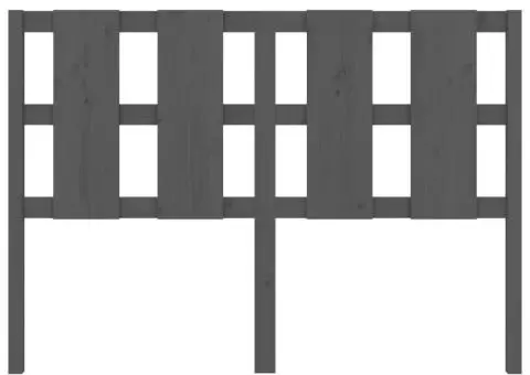 Tăblie de pat, gri, 125,5x4x100 cm, lemn masiv de pin - 4/5