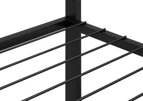 Suport pentru flori cu roți, 83x25x83,5 cm, negru, fier - 5/5