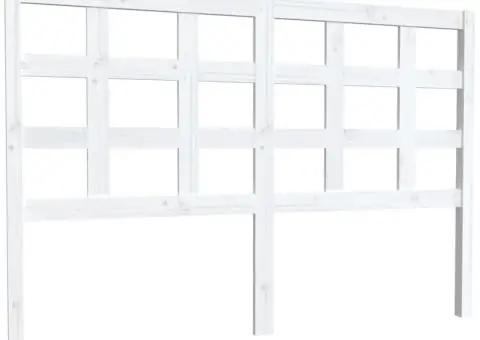 Tăblie de pat, alb, 145,5x4x100 cm, lemn masiv de pin - 2/5