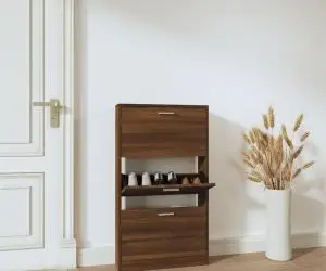 vidaXL Pantofar, stejar maro, 59x17x108 cm, lemn compozit
