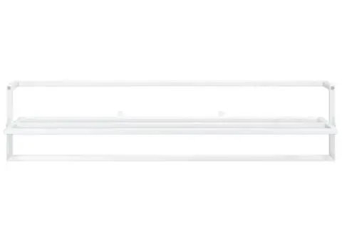 Suport pentru prosoape, alb, 95x25x22 cm, fier - 3/5
