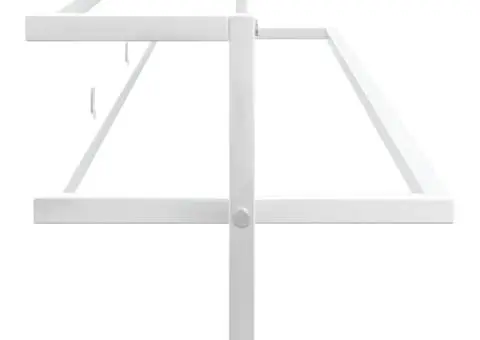 Suport pentru prosoape, alb, 95x25x22 cm, fier - 4/5