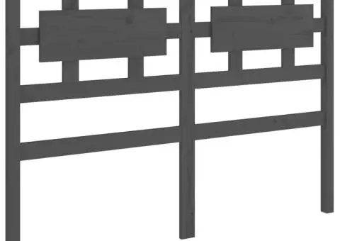 Tăblie de pat, gri, 165,5x4x100 cm, lemn masiv de pin - 2/5