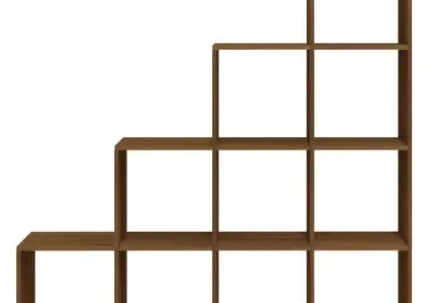 Bibliotecă în trepte, stejar maro, 142 cm, lemn compozit - 4/5